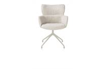 XOOON SAGE eetkamer fauteuil draaibaar - creme - stof Luton Creme