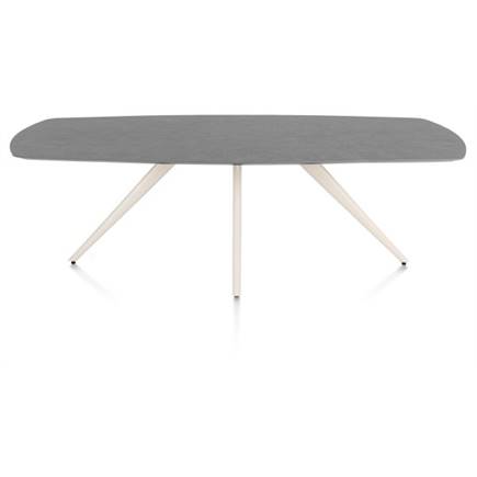 XOOON eetkamertafel ovaal 240 x 110 cm. - 4-pootjes - crème Antraciet