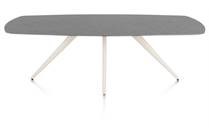 XOOON SALUTI ronde tafel eetkamertafel ovaal 240 x 110 cm. - 4-pootjes - crème Antraciet
