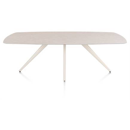 XOOON eetkamertafel ovaal 240 x 110 cm. - 4-pootjes - crème Light Sand
