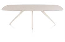 XOOON SALUTI ronde tafel eetkamertafel ovaal 240 x 110 cm. - 4-pootjes - crème Light Sand