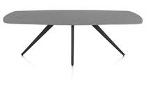 XOOON SALUTI ronde tafel eetkamertafel ovaal 240 x 110 cm. - 4-pootjes - rough off black Antraciet