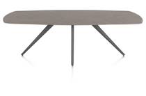 XOOON SALUTI ronde tafel EETKAMERTAFEL OVAAL 240 X 110 CM. - 4-POOTJES - GRAPHIET Lava