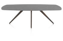 XOOON SALUTI ronde tafel eetkamertafel ovaal 240 x 110 cm. - 4-pootjes - steelbrown Antraciet