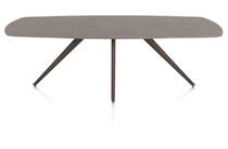 XOOON SALUTI ronde tafel EETKAMERTAFEL OVAAL 240 X 110 CM. - 4-POOTJES - STEELBROWN Lava
