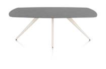 XOOON SALUTI ronde tafel eetkamertafel ovaal 210 x 105 cm. - 4-pootjes - crème Antraciet