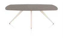 XOOON SALUTI ronde tafel eetkamertafel ovaal 210 x 105 cm. - 4-pootjes - crème Lava