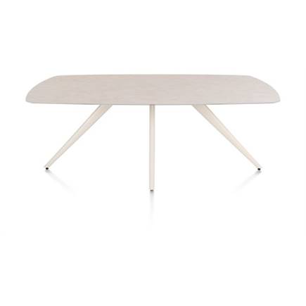 XOOON eetkamertafel ovaal 210 x 105 cm. - 4-pootjes - crème Light Sand