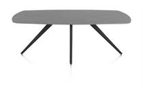 XOOON SALUTI ronde tafel eetkamertafel ovaal 210 x 105 cm. - 4-pootjes - rough off black Antraciet