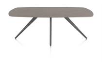 XOOON SALUTI ronde tafel EETKAMERTAFEL OVAAL 210 X 105 CM. - 4-POOTJES - GRAPHIET Lava
