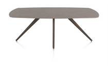 XOOON SALUTI ronde tafel EETKAMERTAFEL OVAAL 210 X 105 CM. - 4-POOTJES - STEELBROWN Lava