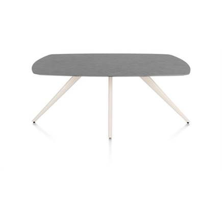 XOOON eetkamertafel ovaal 180 x 105 cm. - 4-pootjes - crème Antraciet