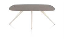 XOOON SALUTI ronde tafel eetkamertafel ovaal 180 x 105 cm. - 4-pootjes - crème Lava