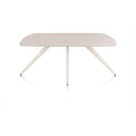 XOOON eetkamertafel ovaal 180 x 105 cm. - 4-pootjes - crème Light Sand