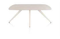 XOOON SALUTI ronde tafel eetkamertafel ovaal 180 x 105 cm. - 4-pootjes - crème Light Sand