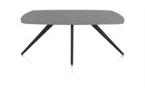 XOOON SALUTI ronde tafel eetkamertafel ovaal 180 x 105 cm. - 4-pootjes - rough off black Antraciet