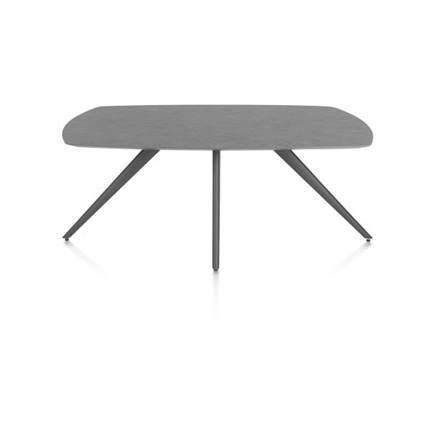 XOOON eetkamertafel ovaal 180 x 105 cm. - 4-pootjes - graphiet Antraciet