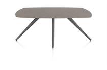 XOOON SALUTI ronde tafel EETKAMERTAFEL OVAAL 180 X 105 CM. - 4-POOTJES - GRAPHIET Lava