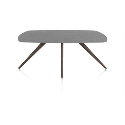 XOOON eetkamertafel ovaal 180 x 105 cm. - 4-pootjes - steelbrown Antraciet