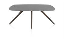 XOOON SALUTI ronde tafel eetkamertafel ovaal 180 x 105 cm. - 4-pootjes - steelbrown Antraciet