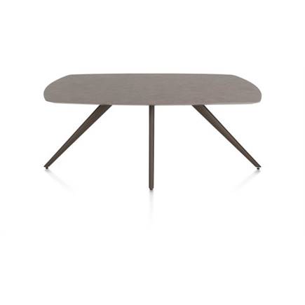 XOOON EETKAMERTAFEL OVAAL 180 X 105 CM. - 4-POOTJES - STEELBROWN Lava