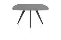 XOOON SALUTI ronde tafel eetkamertafel ovaal 150 x 105 cm. - 4-pootjes - rough off black Antraciet