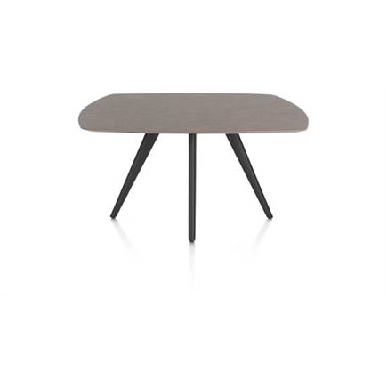 XOOON EETKAMERTAFEL OVAAL 150 X 105 CM. - 4-POOTJES - ROUGH OFF BLACK Lava
