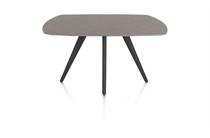 XOOON SALUTI ronde tafel EETKAMERTAFEL OVAAL 150 X 105 CM. - 4-POOTJES - ROUGH OFF BLACK Lava