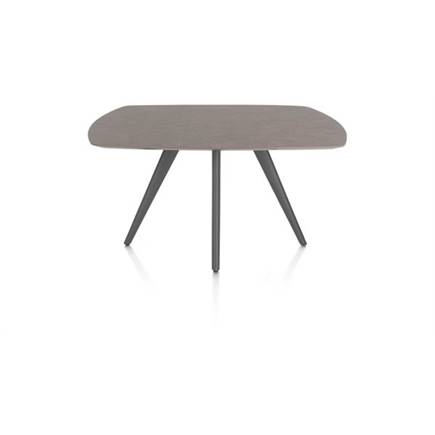 XOOON EETKAMERTAFEL OVAAL 150 X 105 CM. - 4-POOTJES - GRAPHIET Lava