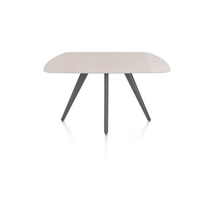 XOOON EETKAMERTAFEL OVAAL 150 X 105 CM. - 4-POOTJES - GRAPHIET Light Sand