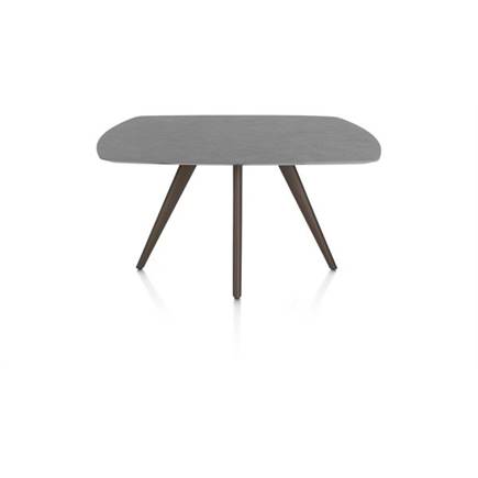 XOOON eetkamertafel ovaal 150 x 105 cm. - 4-pootjes - steelbrown Antraciet