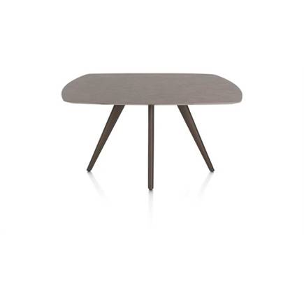 XOOON EETKAMERTAFEL OVAAL 150 X 105 CM. - 4-POOTJES - STEELBROWN Lava