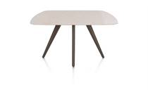 XOOON SALUTI ronde tafel EETKAMERTAFEL OVAAL 150 X 105 CM. - 4-POOTJES - STEELBROWN Light Sand