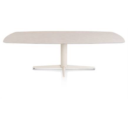 XOOON EETKAMERTAFEL OVAAL 240 X 110 CM. - CENTRALE POOT - CRÈME Light Sand