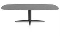 XOOON SALUTI ronde tafel eetkamertafel ovaal 240 x 110 cm. - centrale poot - rough off black Antraciet