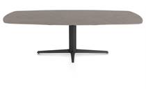 XOOON SALUTI ronde tafel EETKAMERTAFEL OVAAL 240 X 110 CM. - CENTRALE POOT - ROUGH OFF BLACK Lava