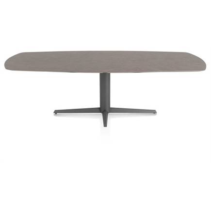 XOOON EETKAMERTAFEL OVAAL 240 X 110 CM. - CENTRALE POOT - GRAPHIET Lava