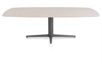 XOOON SALUTI ronde tafel EETKAMERTAFEL OVAAL 240 X 110 CM. - CENTRALE POOT - GRAPHIET Light Sand