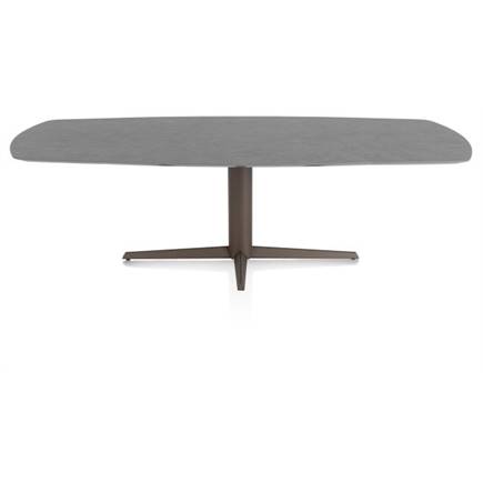 XOOON eetkamertafel ovaal 240 x 110 cm. - centrale poot - steelbrown Antraciet
