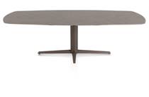 XOOON SALUTI ronde tafel EETKAMERTAFEL OVAAL 240 X 110 CM. - CENTRALE POOT - STEELBROWN Lava
