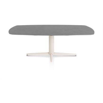 XOOON eetkamertafel ovaal 210 x 105 cm. - centrale poot - crème Antraciet