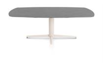 XOOON SALUTI ronde tafel eetkamertafel ovaal 210 x 105 cm. - centrale poot - crème Antraciet