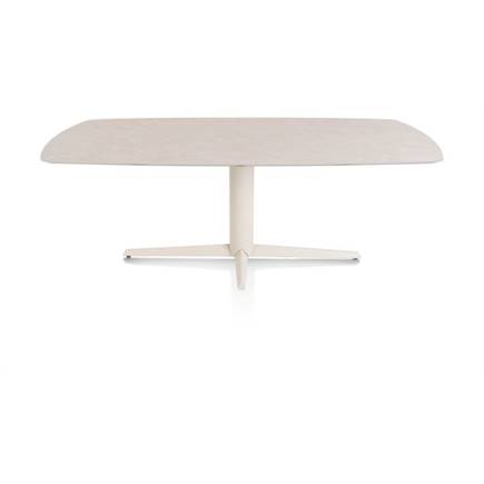 XOOON EETKAMERTAFEL OVAAL 210 X 105 CM. - CENTRALE POOT - CRÈME Light Sand