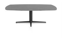 XOOON SALUTI ronde tafel eetkamertafel ovaal 210 x 105 cm. - centrale poot - rough off black Antraciet