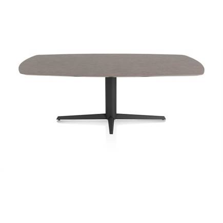 XOOON EETKAMERTAFEL OVAAL 210 X 105 CM. - CENTRALE POOT - ROUGH OFF BLACK Lava