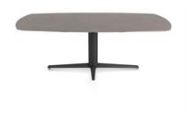 XOOON SALUTI ronde tafel EETKAMERTAFEL OVAAL 210 X 105 CM. - CENTRALE POOT - ROUGH OFF BLACK Lava