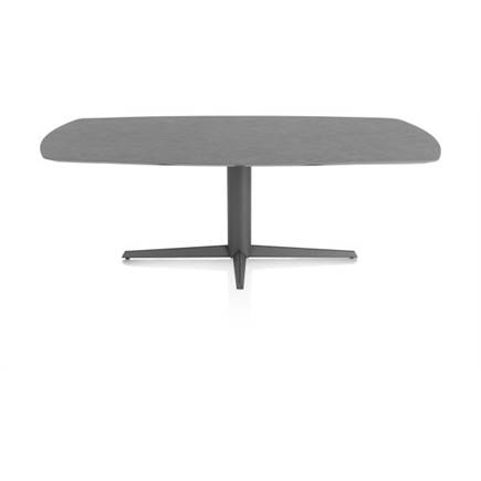 XOOON eetkamertafel ovaal 210 x 105 cm. - centrale poot - graphiet Antraciet