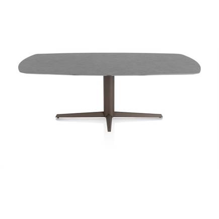 XOOON eetkamertafel ovaal 210 x 105 cm. - centrale poot - steelbrown Antraciet