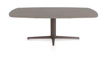 XOOON SALUTI ronde tafel EETKAMERTAFEL OVAAL 210 X 105 CM. - CENTRALE POOT - STEELBROWN Lava