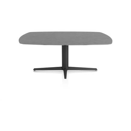 XOOON eetkamertafel ovaal 180 x 105 cm. - centrale poot - rough off black Antraciet